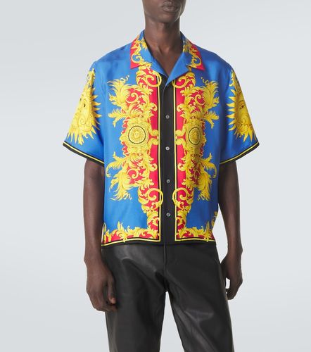 Chemise de bowling en soie imprimée - Versace - Modalova
