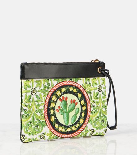 Pochette imprimée en toile et cuir - Dolce&Gabbana - Modalova