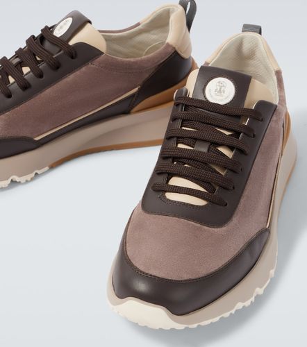 Baskets en daim et cuir - Brunello Cucinelli - Modalova