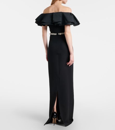 Robe longue Ryan en crêpe à cristaux - Safiyaa - Modalova