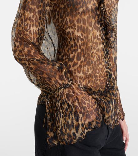 Blouse Cecily en soie mélangée à motif léopard - Nili Lotan - Modalova
