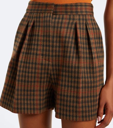 Short en laine et coton à motif Prince de Galles - Max Mara - Modalova