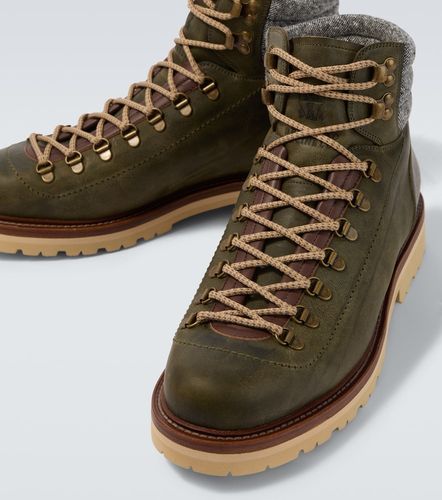 Bottines à lacets en cuir - Brunello Cucinelli - Modalova