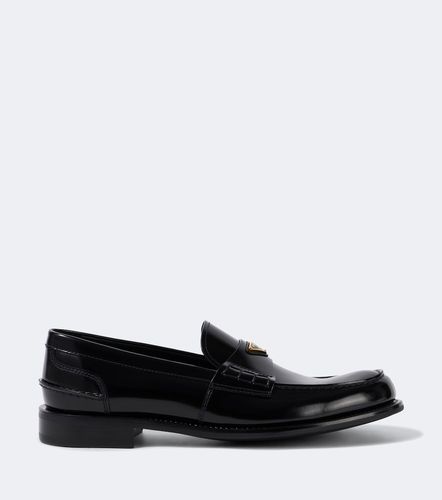 Prada Mocassins en cuir à logo - Prada - Modalova