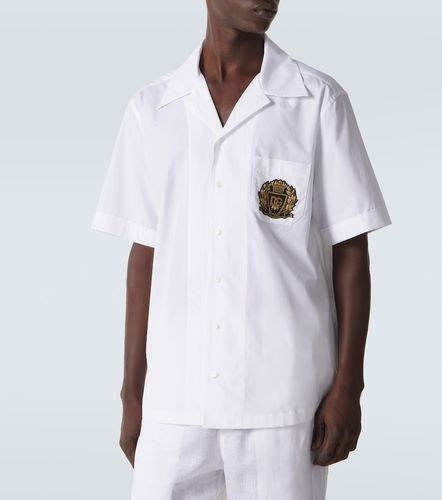 Chemise en popeline de coton à logo - Dolce&Gabbana - Modalova