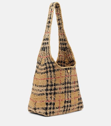 Cabas Check Medium en raphia - Burberry - Modalova