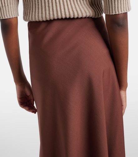 Jupe midi en laine mélangée - Brunello Cucinelli - Modalova