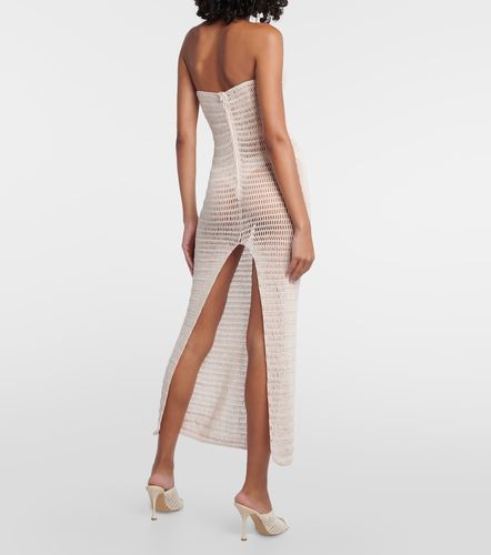 Robe midi en crochet de coton et lin mélangés - Magda Butrym - Modalova