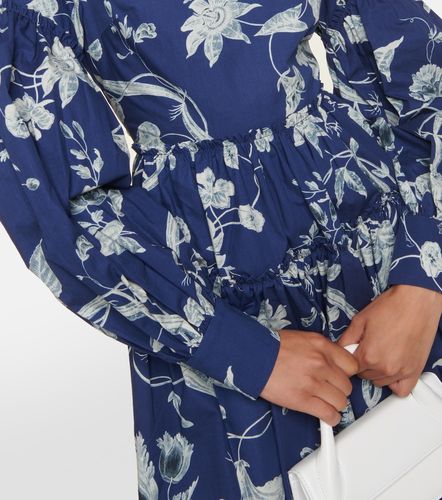 Robe courte en coton à fleurs - Erdem - Modalova