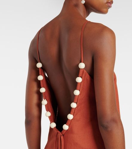 Robe longue en lin mélangé - Adriana Degreas - Modalova