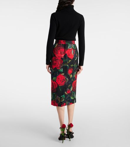 Jupe crayon à imprimé floral - Dolce&Gabbana - Modalova