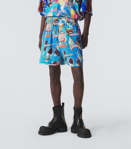 Balenciaga Short en satin imprimé - Balenciaga - Modalova