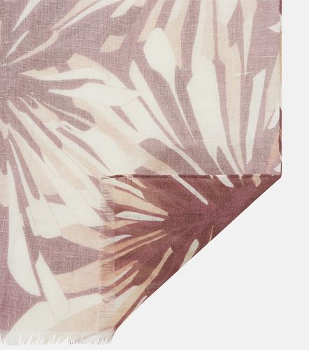 Écharpe en lin à fleurs - Brunello Cucinelli - Modalova