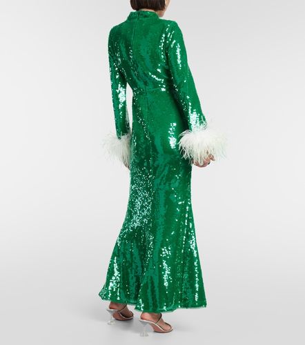Robe à sequins et plumes - Self-Portrait - Modalova