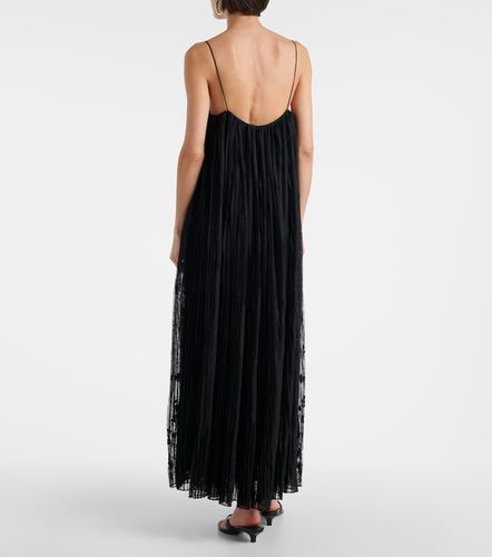 Robe longue brodée en tulle à fleurs - Toteme - Modalova