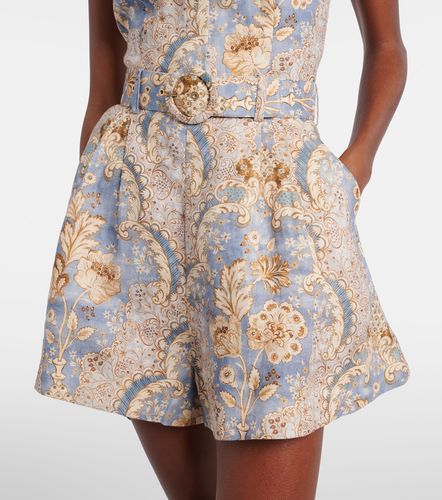 Combi-short Daylight imprimée en lin - Zimmermann - Modalova