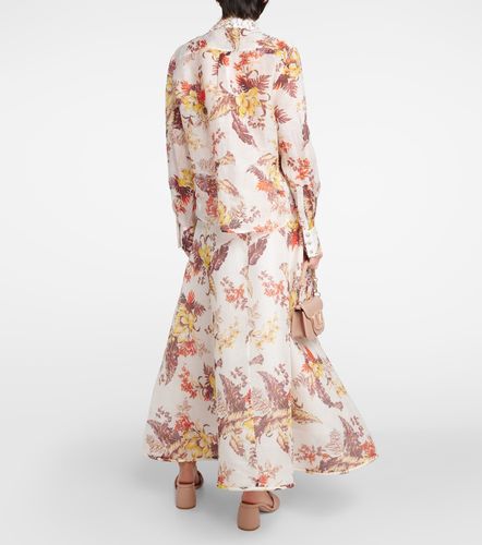 Chemise Matchmaker en lin et soie à imprimé - Zimmermann - Modalova