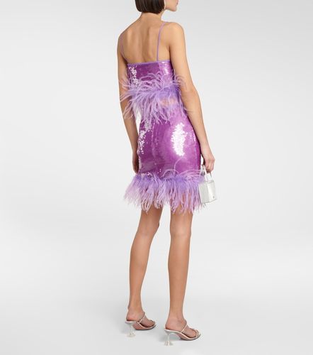 Top raccourci à sequins et plumes - Giuseppe di Morabito - Modalova