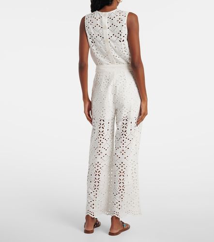 Pantalon ample Kemper en coton à broderies - Veronica Beard - Modalova