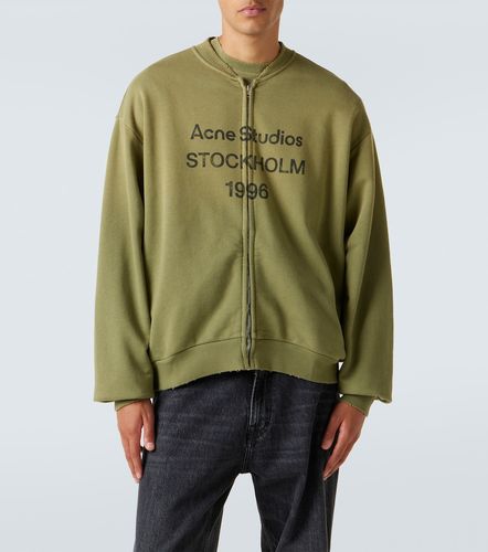 Sweat-shirt en coton mélangé à logo - Acne Studios - Modalova