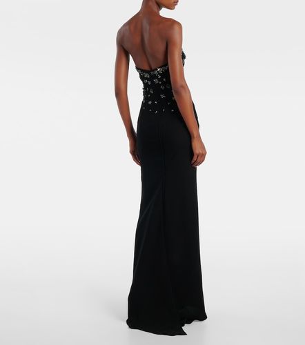 Robe bustier longue en crêpe à sequins - Marmar Halim - Modalova