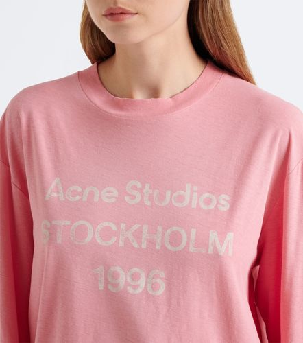 T-shirt en coton et chanvre à logo - Acne Studios - Modalova