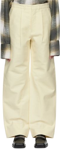 Pantalon blanc cassé en coton - Bianca Saunders - Modalova