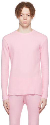 T-shirt à manches longues rose en coton - ERL - Modalova