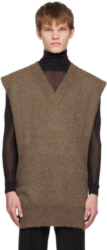 Gilet brun à col en V - Maison Margiela - Modalova