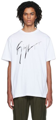 T-shirt blanc à imprimé - Giuseppe Zanotti - Modalova