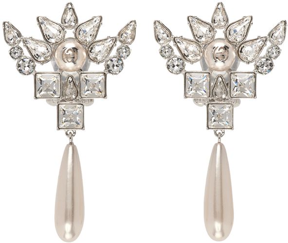 Boucles d'oreilles argentées à G entrecroisés - Gucci - Modalova