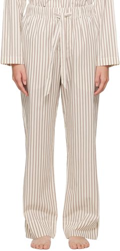Pantalon de pyjama blanc cassé et brun à cordon coulissant - Tekla - Modalova
