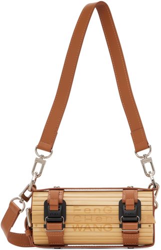 Petit sac à bandoulière beige et brun en bambou - Feng Chen Wang - Modalova