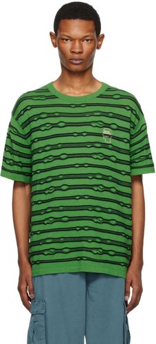 T-shirt vert à rayures en relief - Brain Dead - Modalova