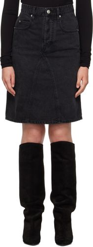 Jupe midi Fiali noire en denim - Isabel Marant Etoile - Modalova