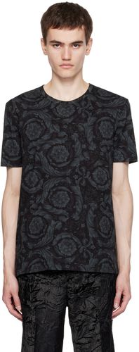 T-shirt noir à motif baroque - Versace Underwear - Modalova
