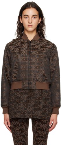 Blouson aviateur brun à glissière - Moschino - Modalova