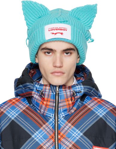 Bonnet bleu à appliqués à oreille - Charles Jeffrey LOVERBOY - Modalova