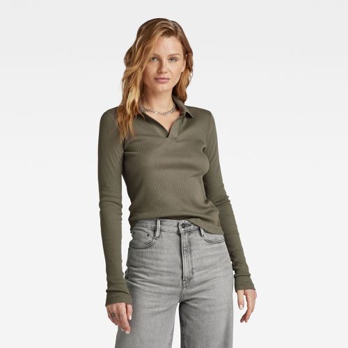 Polo Ribbed Slim - Vert - Femmes - G-Star RAW - Modalova