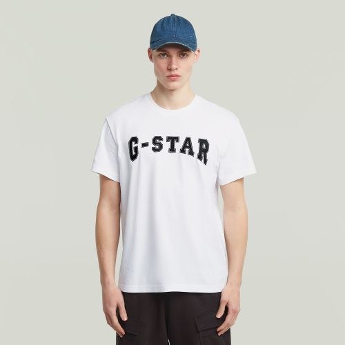 T-shirt Felt Logo - Blanc - Hommes - G-Star RAW - Modalova