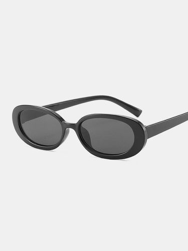 Woman Oval Cow Color Retro Sunglasses Small Frame Fshion Sunglasses - Newchic - Modalova