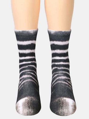 Chaussettes imprimées unisexe pour animaux adultes chaussettes en tube animal imprimé 3d chaussettes de pied d'animal - Newchic - Modalova