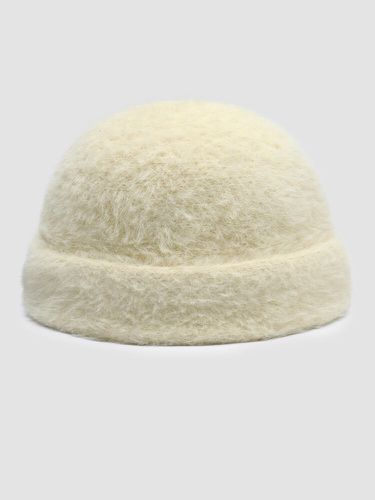 S fourrure de vison artificielle en peluche couleur unie hiver chaleur extérieure bonnet sans bord bonnet de propri - Newchic - Modalova