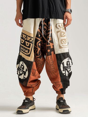 Pantalon ample à motif géométrique ethniques - Newchic - Modalova