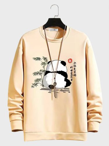 Sweat-shirt à imprimé bambous, style chinois, Panda - ChArmkpR - Modalova