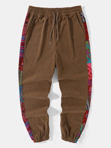 Pantalon en velours côtelé à la taille avec cordon de serrages - ChArmkpR - Modalova