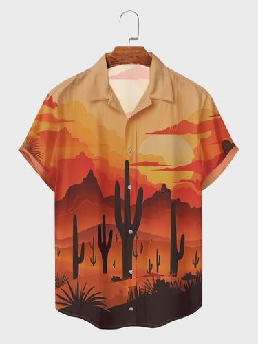 Chemises à manches courtes à imprimé paysage désertiques - Newchic - Modalova