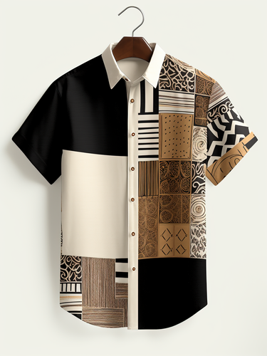 Chemises à manches courtes à motif géométrique ethniques - ChArmkpR - Modalova