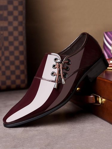 Men Classic Patent Leather Formal Dress Shoes - Newchic - Modalova