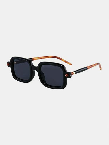 Men Retro Fashion Outdoor UV Protection Square Frame Sunglasses - Newchic - Modalova